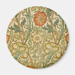 William Morris Vintage Pink and Rose Pattern Magnet