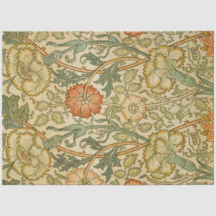 William Morris Vintage Pink and Rose Pattern Tissue Paper