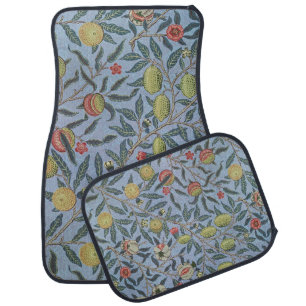 William Morris Vintage Pomegranate Fruit Pattern Car Floor Mat
