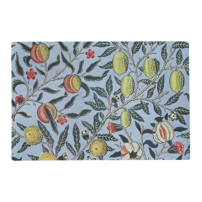 William Morris Vintage Pomegranate Fruit Pattern Placemat (Front)