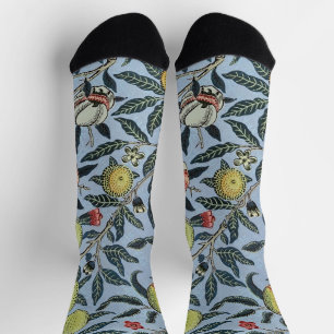 William Morris Vintage Pomegranate Fruit Pattern Socks