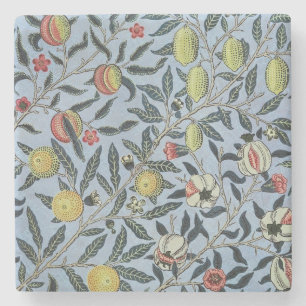 William Morris Vintage Pomegranate Fruit Pattern Stone Coaster