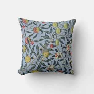 William Morris Vintage Pomegranate Fruit Pattern Throw Pillow
