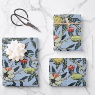 William Morris Vintage Pomegranate Fruit Pattern Wrapping Paper Sheets
