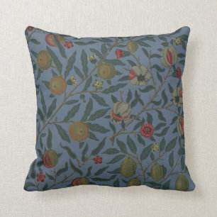 William Morris Vintage Pomegranate Pattern Throw Pillow