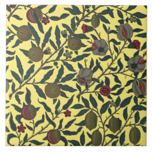 William Morris Vintage Pomegranate Pattern Tile