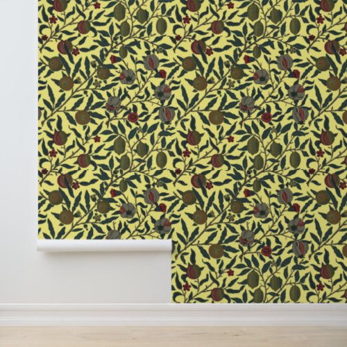 William Morris Vintage Pomegranate Pattern Wallpaper