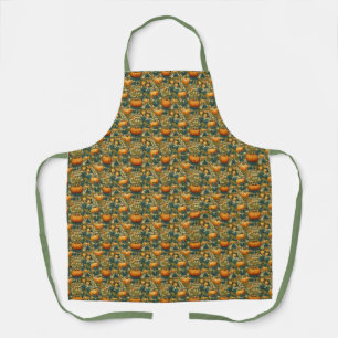 William Morris Vintage Pumpkin Patch Thanksgiving  Apron