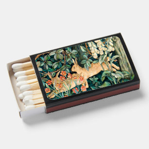 William Morris Vintage Rabbit Garden Floral Art Matchboxes