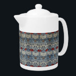 William Morris Vintage Red Flowers Floral Pattern Teapot<br><div class="desc">William Morris Vintage Red Flowers Floral Teapot - The image decorating this product is a furnishing fabric design created in 1876 by William Morris (1834-1896). The design features symmetrical flowers within compartments formed by stems and leaves. Morris was highly influenced by historical patterns and was one of the most educated...</div>
