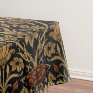 William Morris Vintage Red Rose and Golden Vine Tablecloth