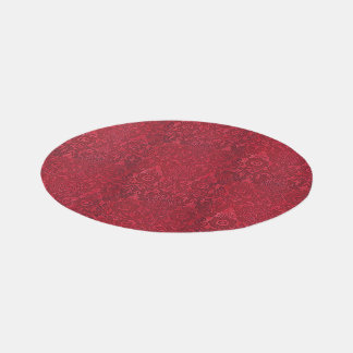 William Morris Vintage Red Stamped Velvet Pattern  Rug