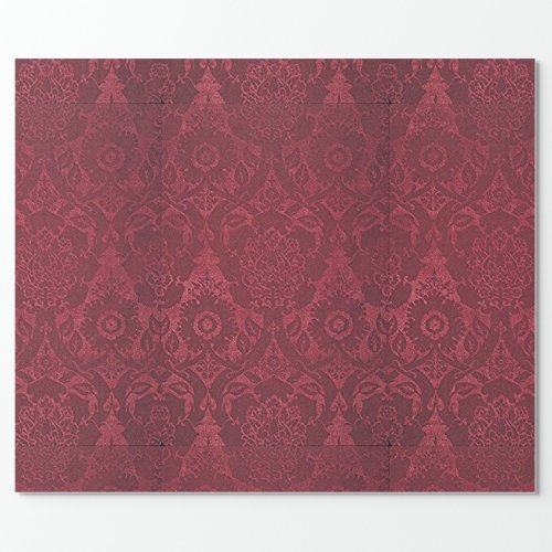 William Morris Vintage Red Stamped Velvet Pattern  Wrapping Paper