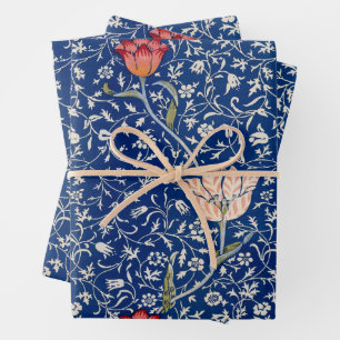 William Morris Vintage Retro Flower Pattern Wrapping Paper Sheets