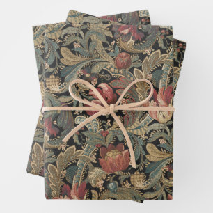 William Morris Vintage Retro Flower Pattern Wrapping Paper Sheets