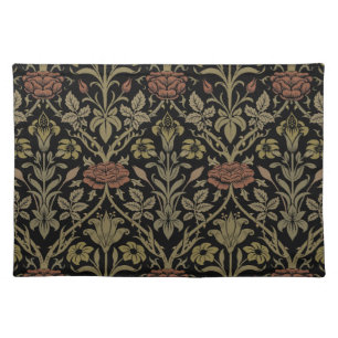 William Morris Vintage Rose and Lily Pattern Cloth Placemat