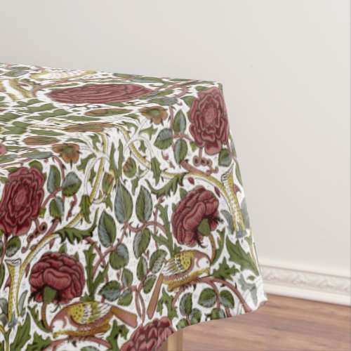 William Morris Vintage Rose  Bird Pattern Tablecloth