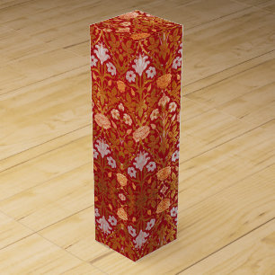 William Morris Vintage Rose & Lily Floral Pattern Wine Box