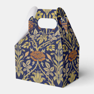 William Morris Vintage Rose & Lily Flower Pattern Favor Boxes