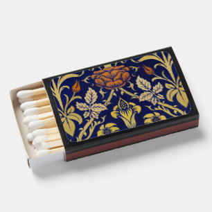 William Morris Vintage Rose & Lily Flower Pattern Matchboxes
