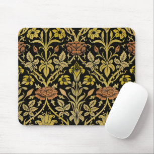 William Morris Vintage Rose & Lily Flower Pattern Mouse Pad