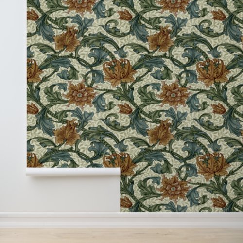 William Morris Vintage Single Stem Pattern Wallpaper