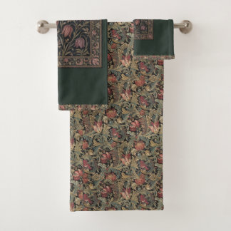 William * Morris Vintage Snakeshead Floral Bath Towel Set