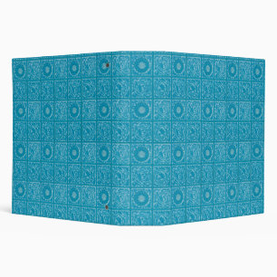 William Morris Vintage Square Blue Floral Pattern 3 Ring Binder