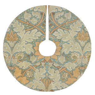 William Morris Vintage St James Acanthus Pattern Brushed Polyester Tree Skirt