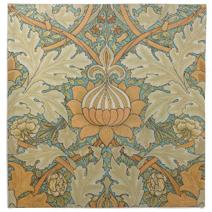 William Morris Vintage St James Acanthus Pattern Cloth Napkin