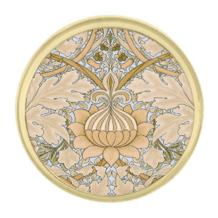 William Morris Vintage St James Acanthus Wallpaper Gold Finish Lapel Pin