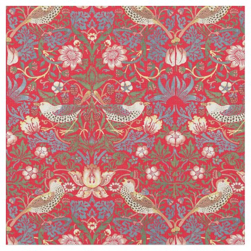 William Morris Vintage Strawberry Thief Pattern Fabric