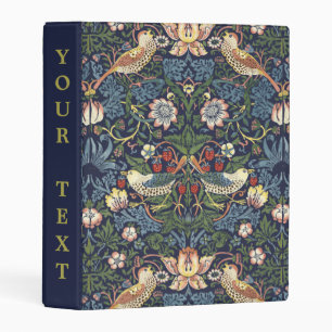 William Morris Vintage Strawberry Thief Pattern Mini Binder