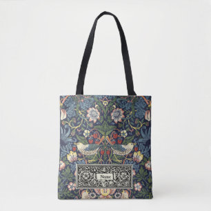 William Morris Vintage Strawberry Thief Pattern Tote Bag