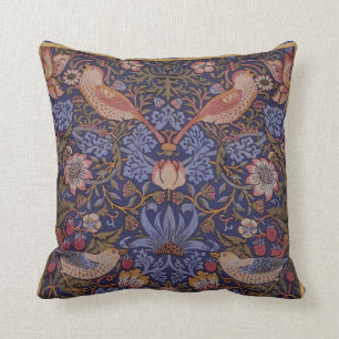 William Morris Vintage "Strawberry Thief" Throw Pillow