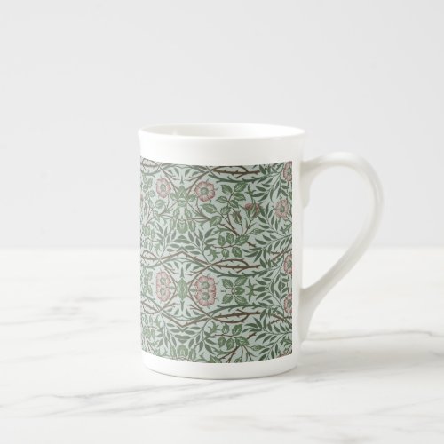 William Morris Vintage Sweet Briar Roses Foliage Bone China Mug