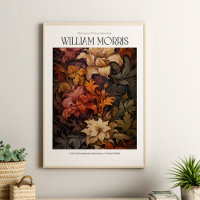 William Morris Vintage Terracotta Autumn Flowers
