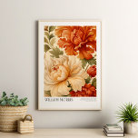 William Morris Vintage Terracotta Sage Peonies Poster<br><div class="desc">Add a touch of timeless beauty to your home with this William Morris-inspired poster featuring lush peony blooms in terracotta and sage green tones. This vintage botanical artwork captures the essence of Morris’s Arts and Crafts legacy—nature-focused, richly detailed, and harmoniously colored. The bold floral design brings warmth and sophistication to...</div>