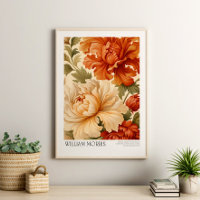 William Morris Vintage Terracotta Sage Peonies