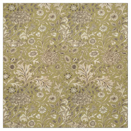 William Morris Vintage Thistles &amp; Flowers Pattern Fabric