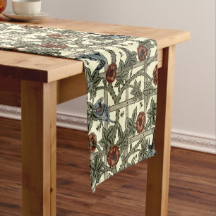 William Morris Vintage Trellis Pattern Fabric Short Table Runner