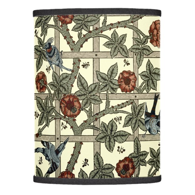 William Morris Vintage “Trellis” Pattern Lamp Shade (Front)