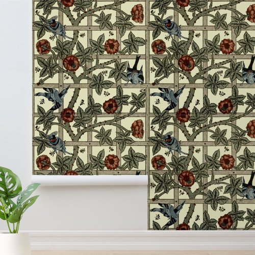 William Morris Vintage Trellis Pattern Wallpaper