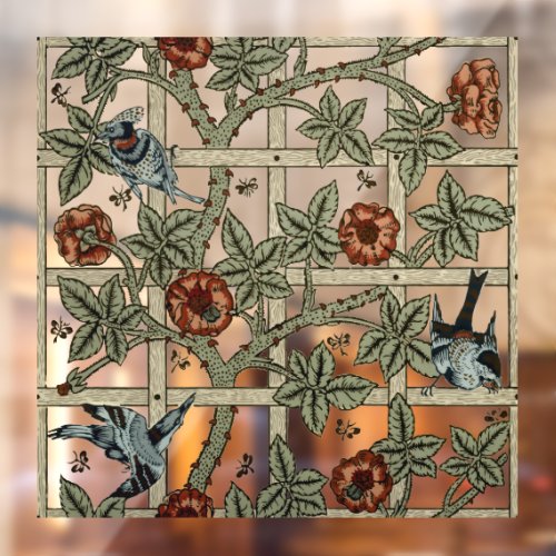 William Morris Vintage Trellis Pattern Window Cling