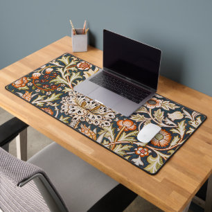 William Morris Vintage Trent Blue Floral Pattern Desk Mat