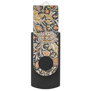 William Morris Vintage Trent Blue Floral Pattern Flash Drive