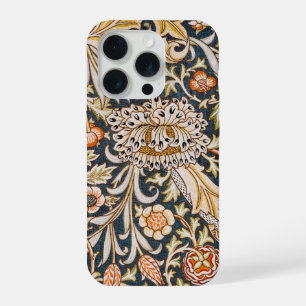 William Morris Vintage Trent Blue Floral Pattern iPhone 15 Pro Case