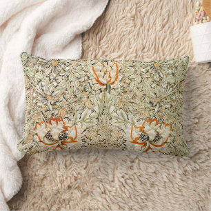 William * Morris Vintage Victorian Honeysuckle  Lumbar Pillow