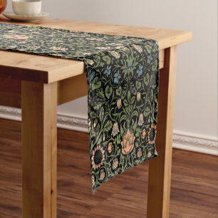 William Morris Vintage Violet & Columbine Pattern Short Table Runner