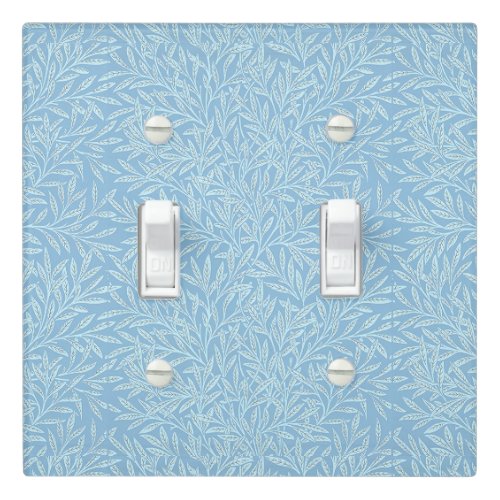 William Morris Vintage Willow Leaves Blue Light Switch Cover